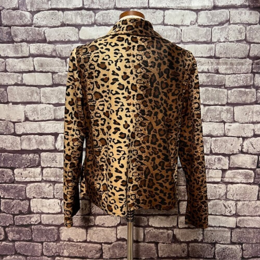 Tan Jay Black, Brown & Beige Animal Print Jacket Size 10 - Picture 6 of 9
